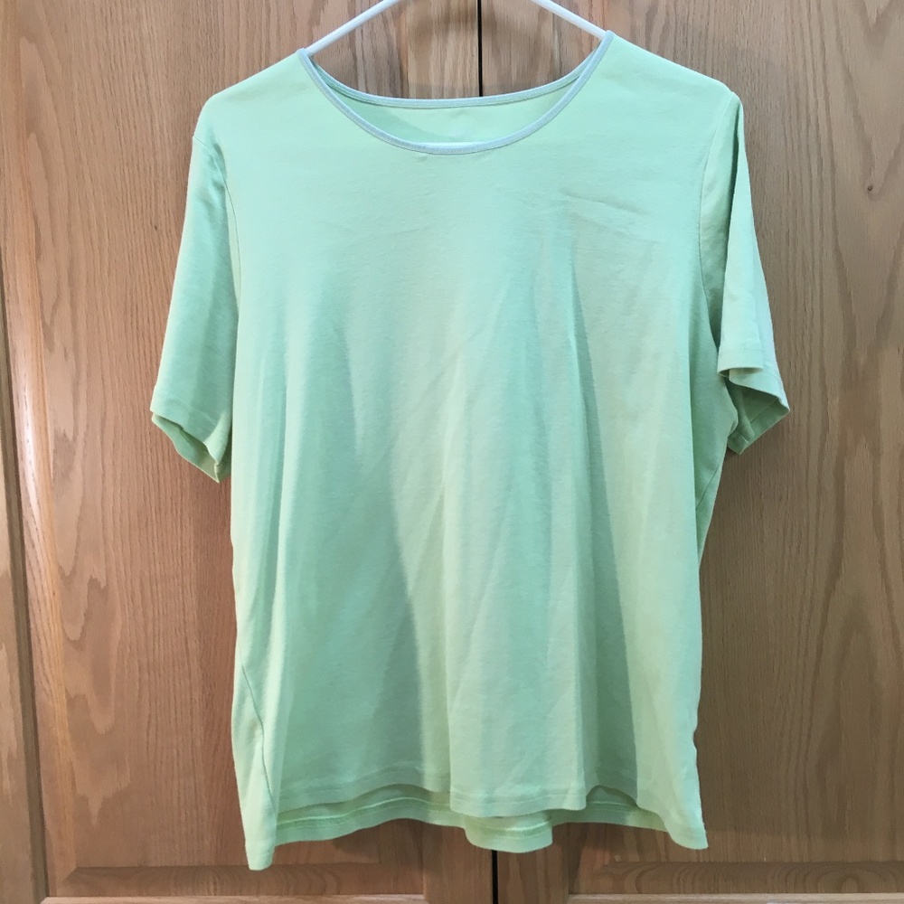 CJ Banks lime green tee - short sleeve